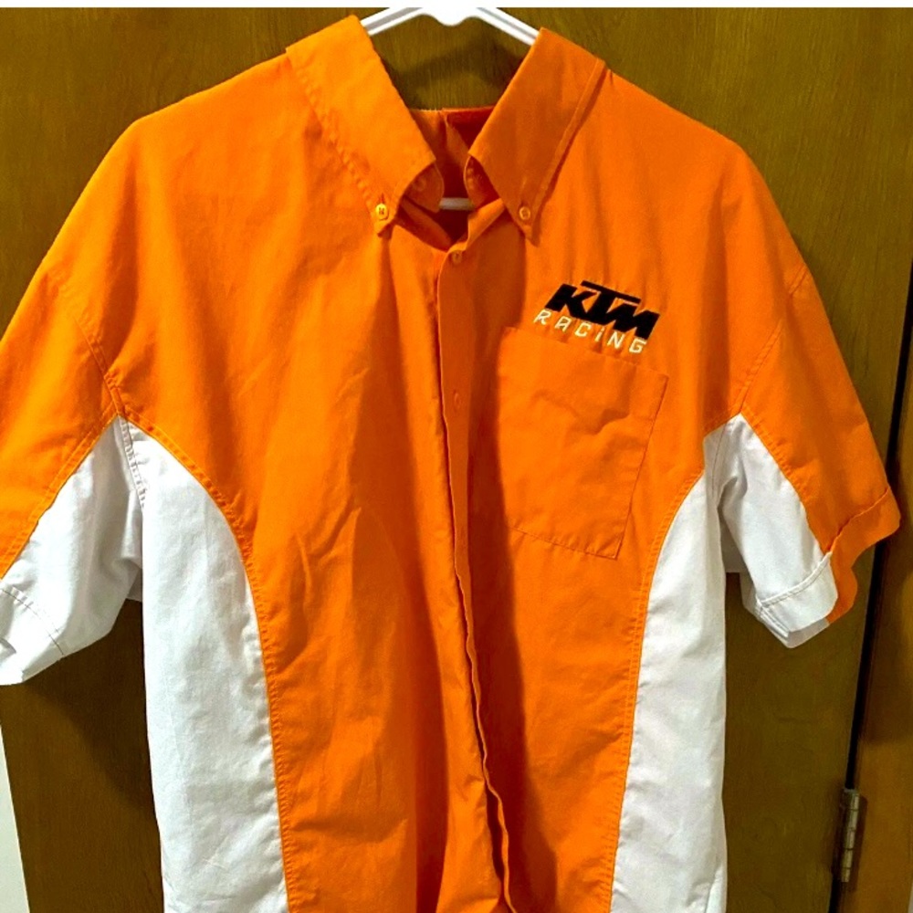 Men’s orange KTM short-sleeved shirt XXL